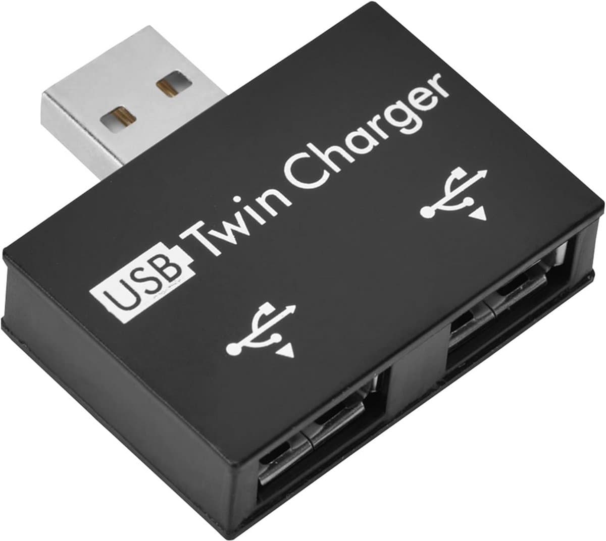 USB 2.0 Hub met 2 Poorten - Compact en Draagbaar voor Thuis en Laptop