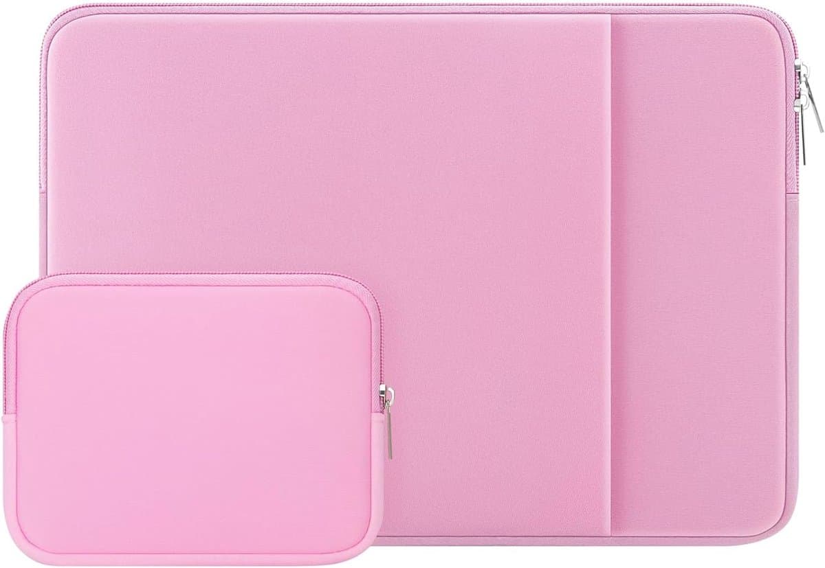 Originap RAINYEAR 14 Zoll Laptop Hülle kompatibel mit 14 Zoll Notebook Computer Chromebook, 15 Zoll MacBook Pro M4 M3 M2 A2941 A3114 A3241 Schutzhülle mit Fronttasche und Zubehörtasche, Rot