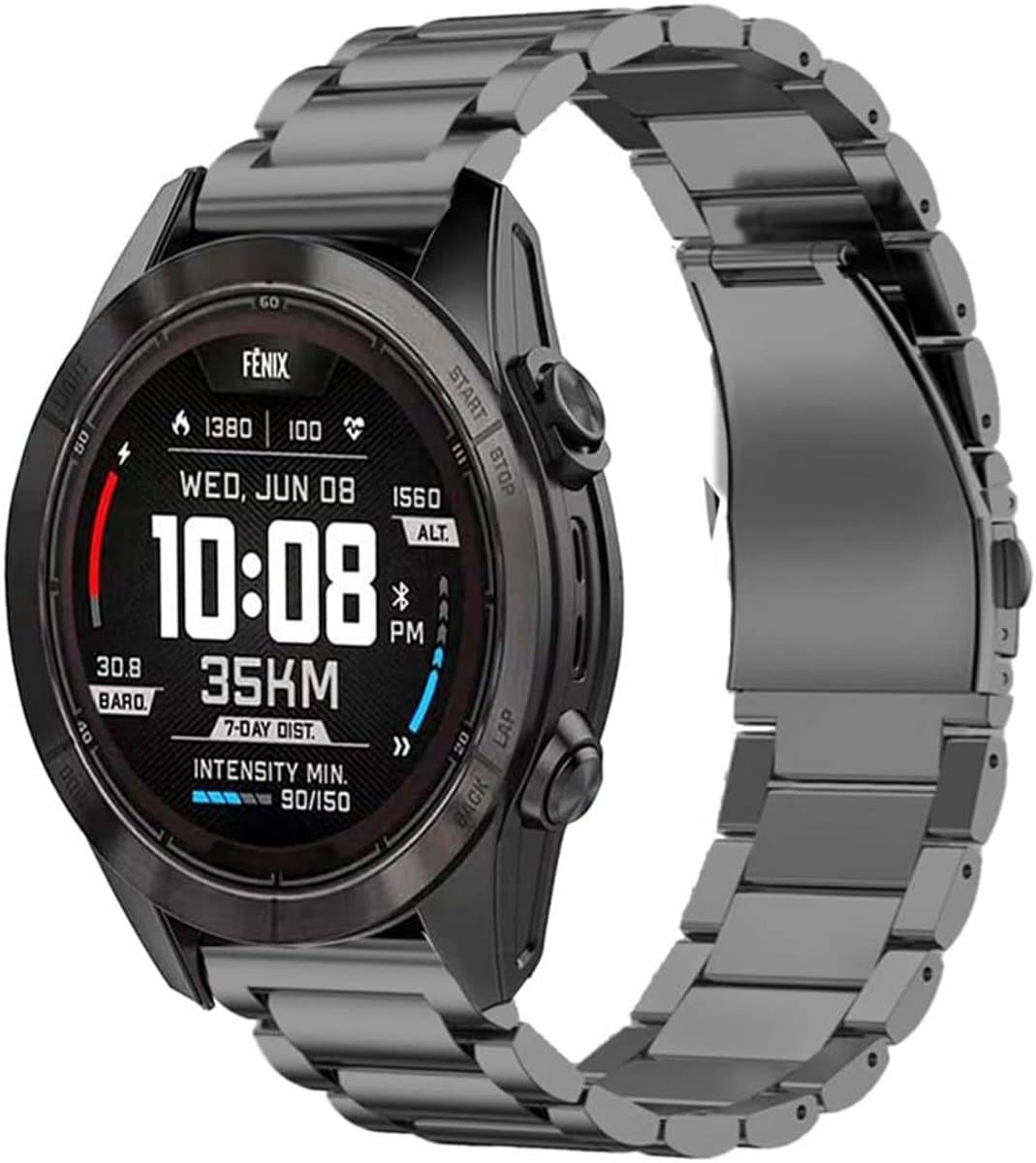 Titanium Horlogeband met Snelsluiting voor Diverse Smartwatches, Verkrijgbaar in 18 mm, 22 mm en 26 mm