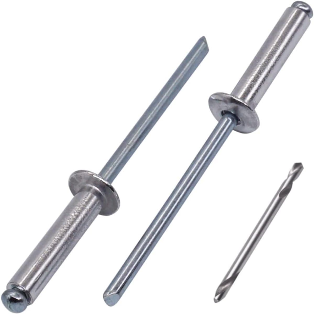 100x Aluminium Blindklinknagels 5x20mm, Kop, Inclusief Boortje