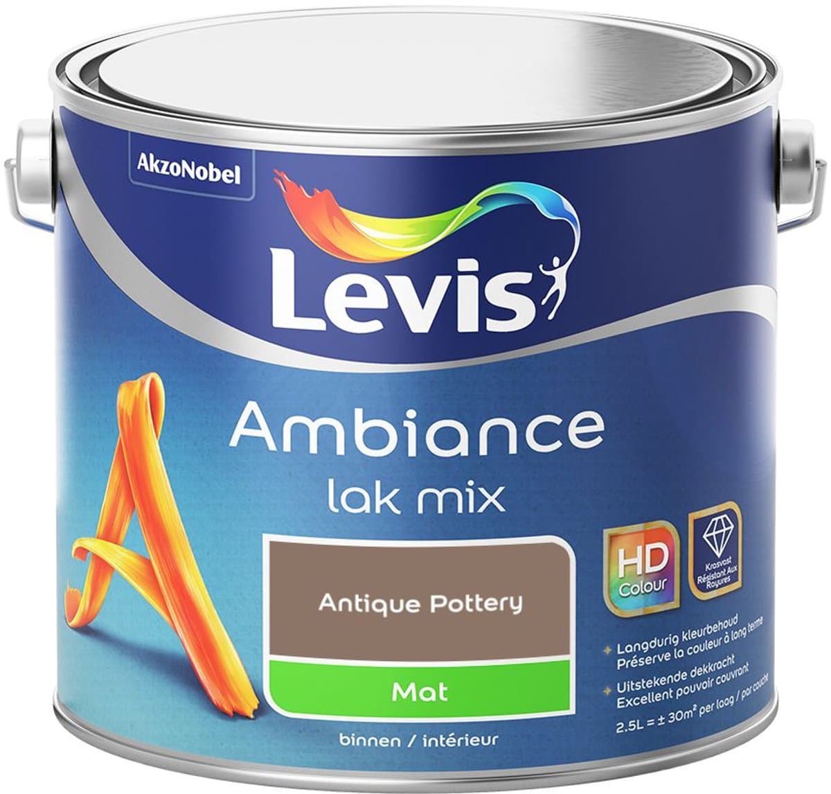 Levis - Ambiance Lak Mat Mix - Antique Pottery - 2,5 L - Kleur van het jaar 2026