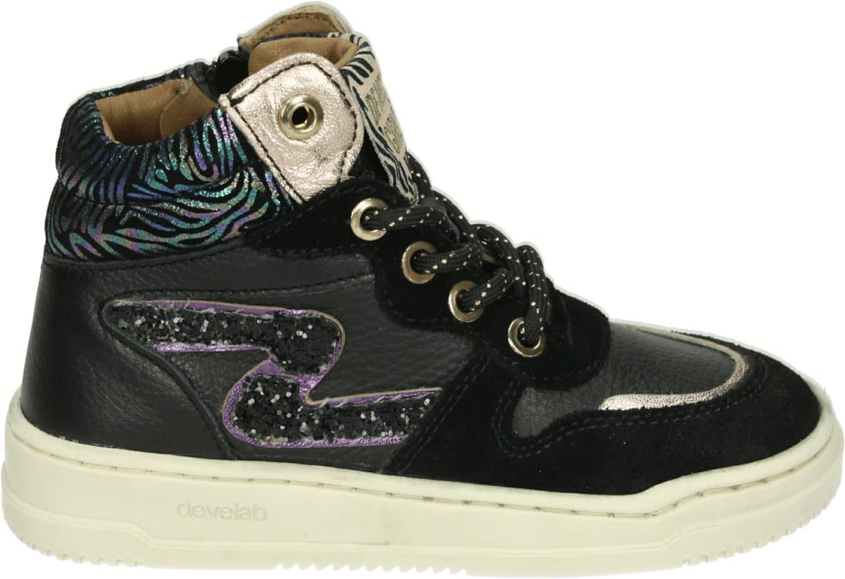 Develab - 41926 - Half-hoogMeisjesKindersneakers - Kleur: Zwart - Maat: 34