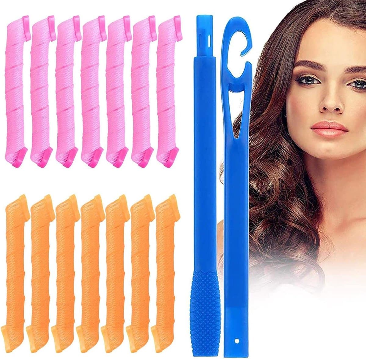 haarrollen - Sponge, curlers,foam rubber curlers, krulspelden van schuimrubber,14 Stks