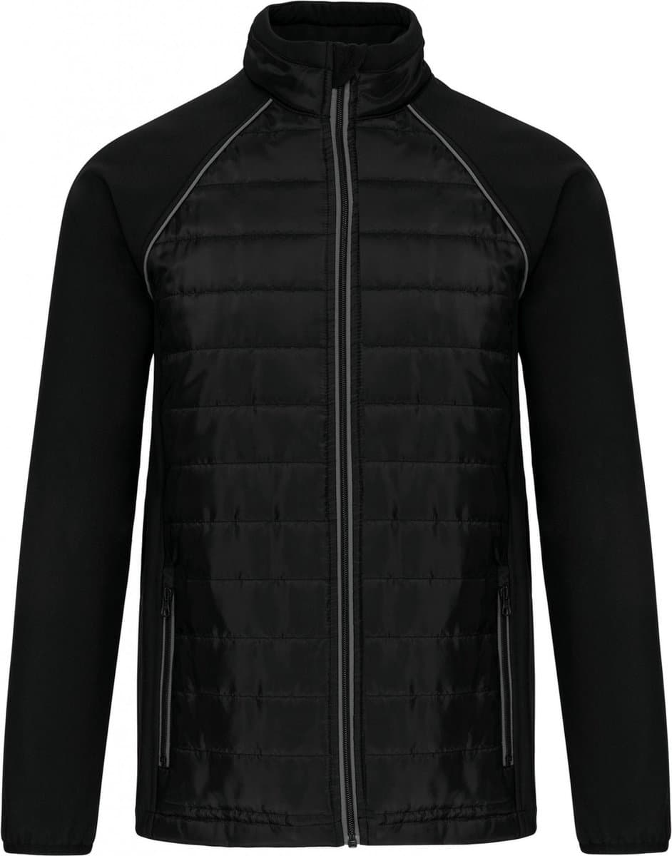 WK. Designed To Work Jas Day To Day in twee stoffen unisex WK6147 - BLACK / SILVER - L