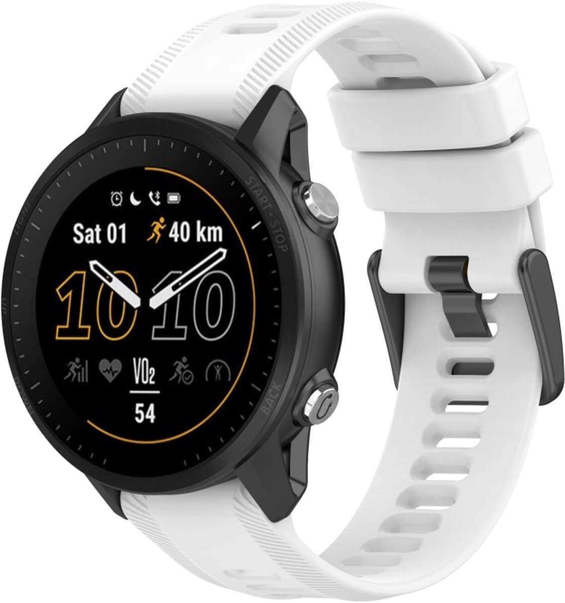 For Garmin Instinct 22mm Solid Color Silicone Watch Band(White)
