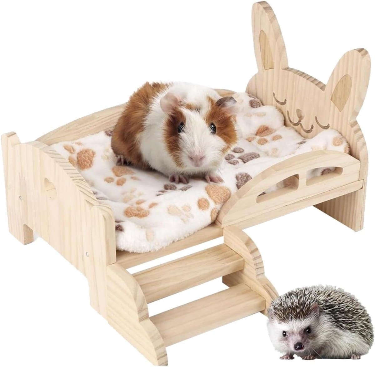 Dierenverblijf Hout - Nestkast Klein Dier - Spelen en Rusten - Meertraps Ontwerp - 34 x 22 x 22 cm
