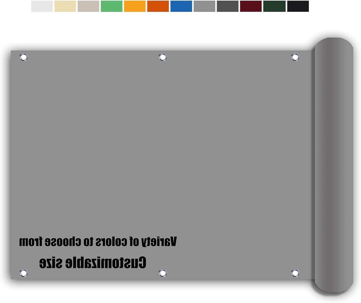 Balkon Privacy Scherm - Windscherm Terras - Buiten Leven - Weerbestendig Doek - 0.8x5m - Lichtgrijs