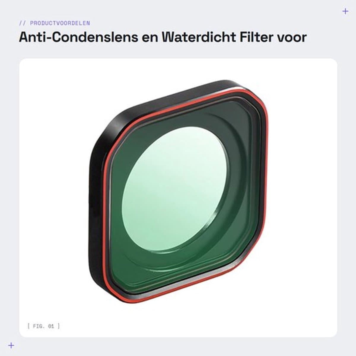 Anti-Condenslens en Waterdicht Filter voor Camera Accessoires