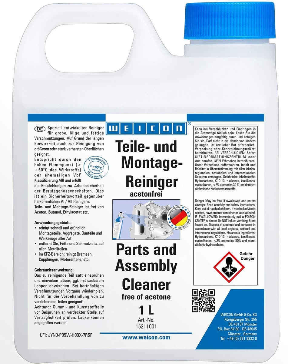 WEICON Onderdelen- en Montagereiniger – 1 L – Vetoplossend