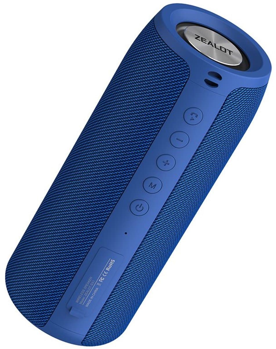 Zealot S51 Bluetooth Speaker – Krachtig & Draagbaar – Tot 10 Uur Speeltijd – Rijk Stereo-geluid & Extra Bas – IPX5 Waterbestendig