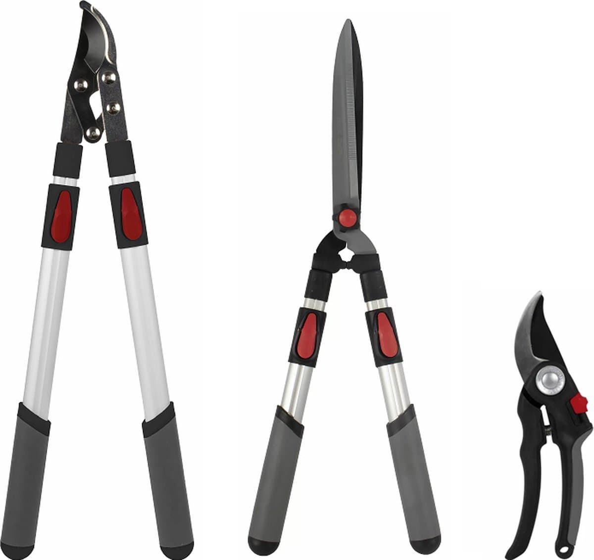 Talen Tools - COMBI DEAL - Snoeiset - Premium - 3-delig - Takkenschaar, heggenschaar en snoeischaar - Koolstofstaal - Hoogwaardige kwaliteit