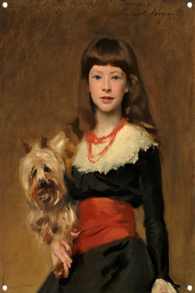 Mevrouw Beatrice Townsend - John Singer Sargent posters - Oude meesters poster - Tuinposter Portret - Schutting decoratie - Tuindoek - Tuin decoratie wanddecoratie tuinposter 60x90 cm