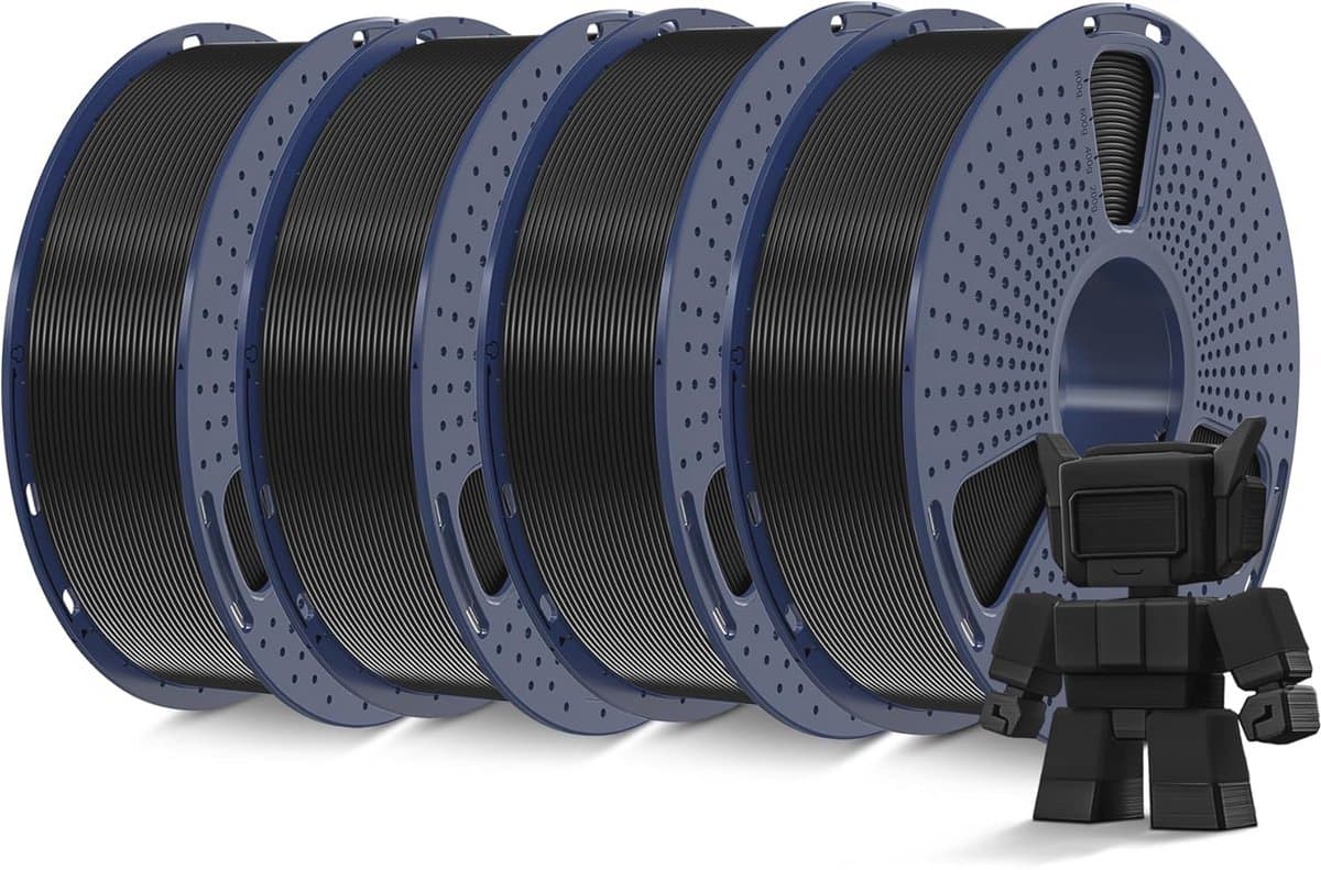 Hoge snelheid 3D-printerfilament 1,75 mm - 4 kg zwart PLA-filament voor snel printen