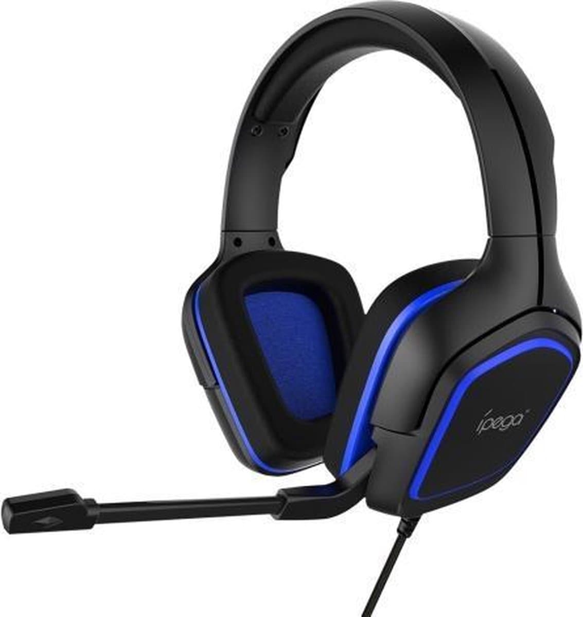 IPEGA PG-R006 Game Headset - Zwart/Blauw - PS4 - Xbox One - Nintendo Switch - Nintendo Switch Lite - PC - Tablet - Mobiele telefoon - Ruisonderdrukking - Koptelefoon Met Microfoon