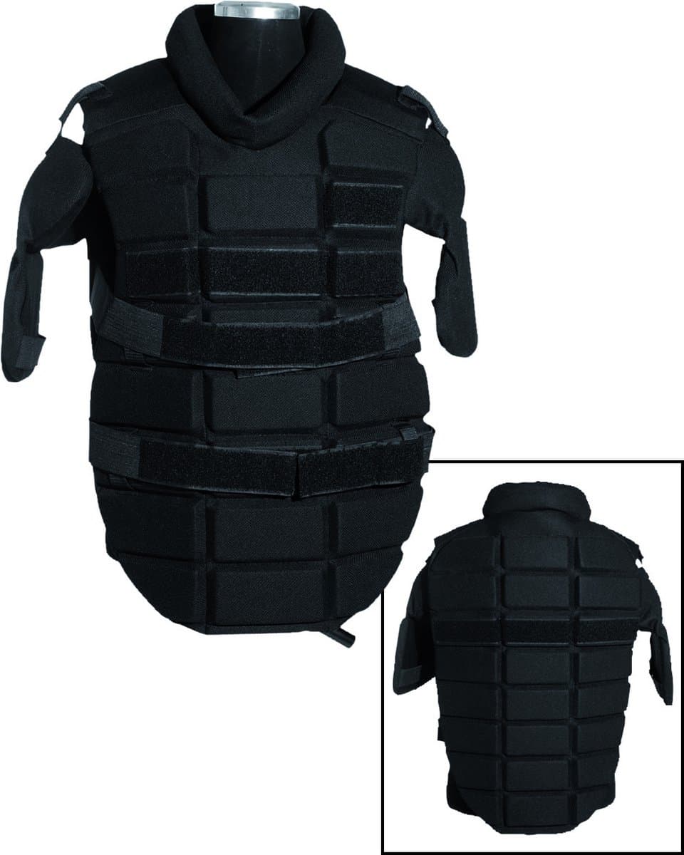 Mil-tec Anti Riot slagwerend veiligheidsvest, zwart