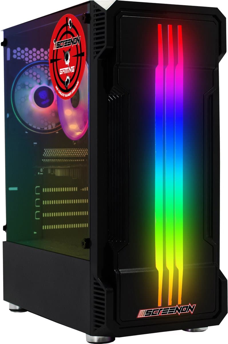 ScreenON - Game Computer / Gaming PC - Ryzen 5 - 512GB SSD - 16GB RAM - Radeon RX 550 - Game PC TX87423 - Windows 11