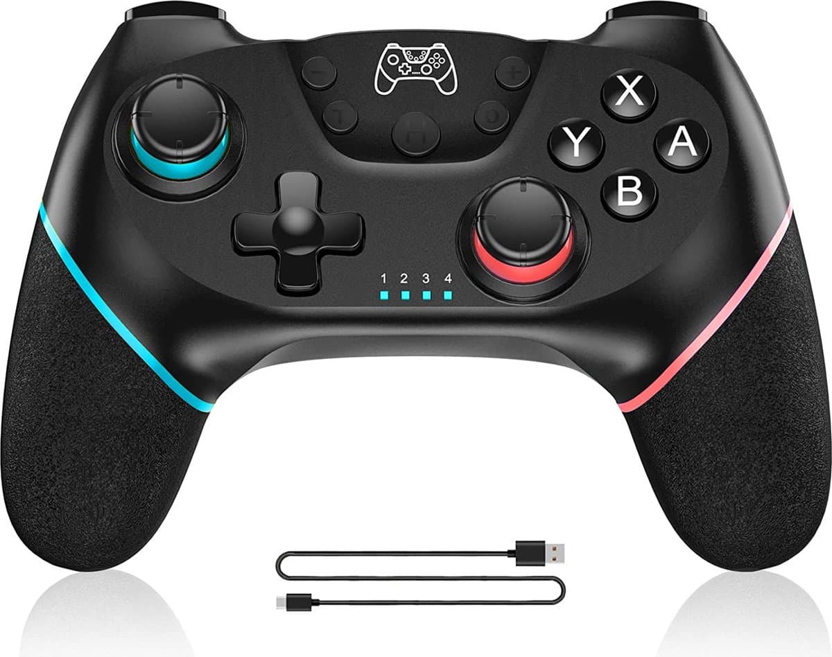 Draadloze Pro Controller Geschikt voor Nintendo Switch / Lite / OLED met Ergonomische Multifunctionele Handvat Gripstand