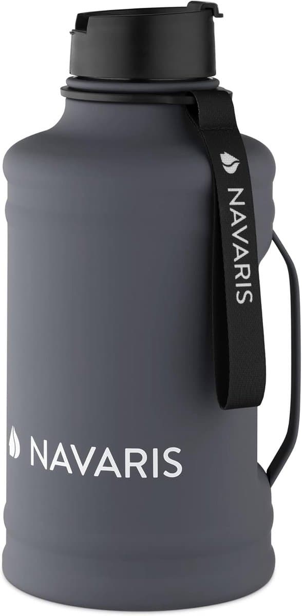Herbruikbare Drinkfles Roestvrij Staal 2.2L - met Handvat en Schroefdop voor Sport en Outdoor