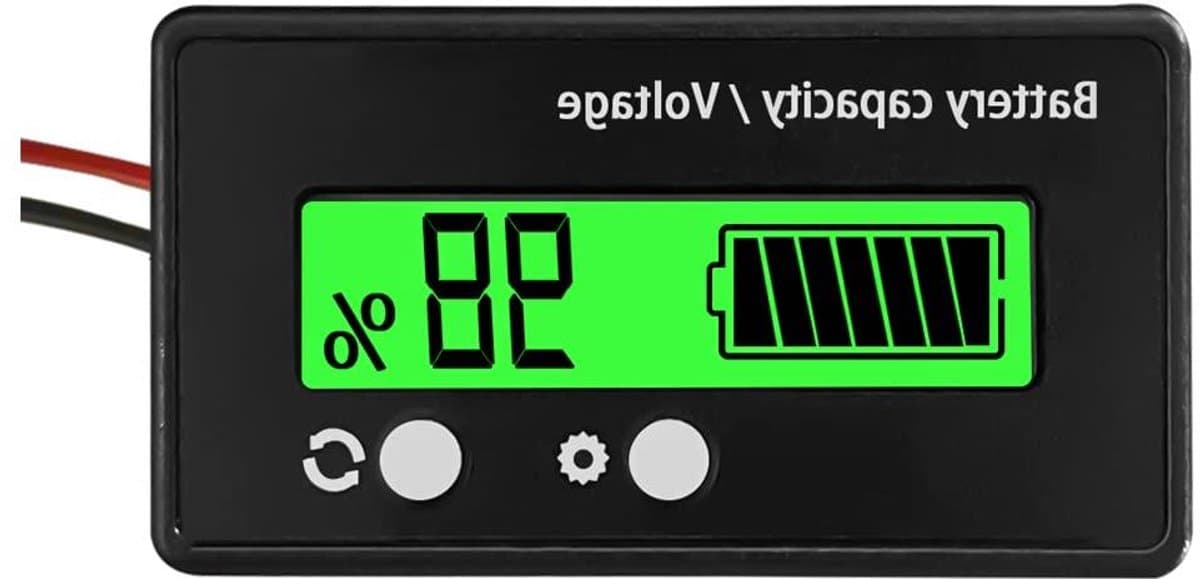 Batterij Capaciteit Monitor - Spanning Meter Alarm - Batterij Status Controleren - Universeel Loodzuur Lithium - 61.5 x 33.3 mm