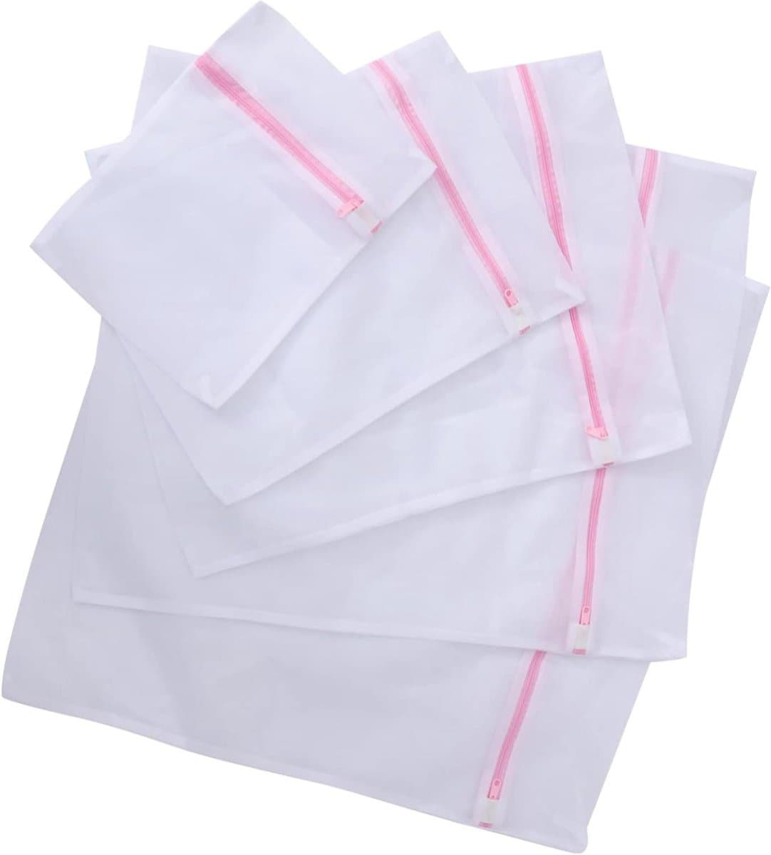 Mesh Waszakken - Waszakken Lingerie - Kleding Beschermen - Fijne Mesh Structuur - 60x50cm - Roze