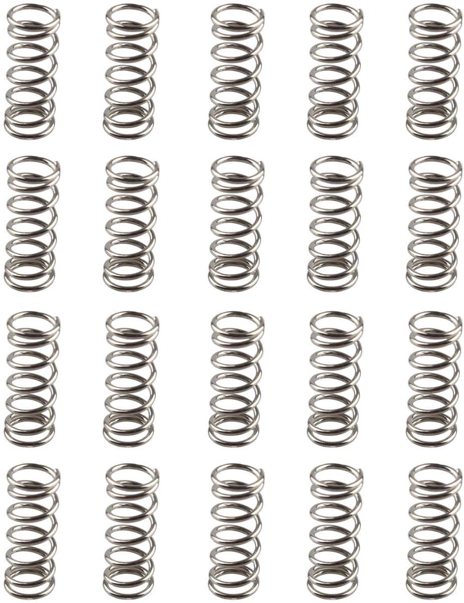 JHUBERS- Extrusieveren Super Elastisch - 20 Stuks - Hoogwaardige Nikkelgeplateerd Metaal - Binnen Diameter 7 mm - Buiten Diameter 22 mm - Voor 3D Printer - 3D Printer Onderdelen