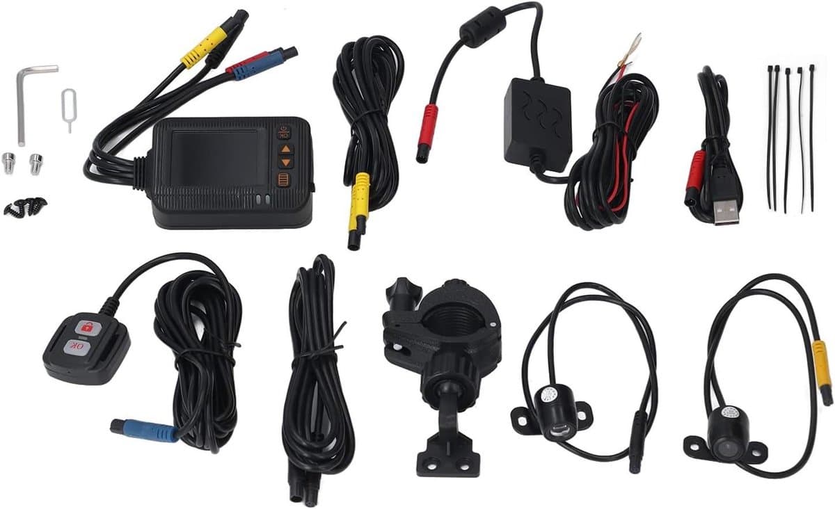 Motorcycle Dash Cam - Motorfiets Camera - Rijden Vastleggen - Dubbele Waterdichte Camera's - 2 inch Scherm - default