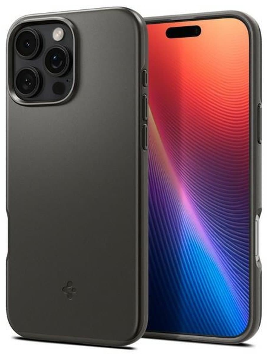 Spigen Thin Fit MagFit Hoesje Geschikt voor Apple iPhone 16 Pro Max - Back Cover Compatibel met MagSafe - Gunmetal