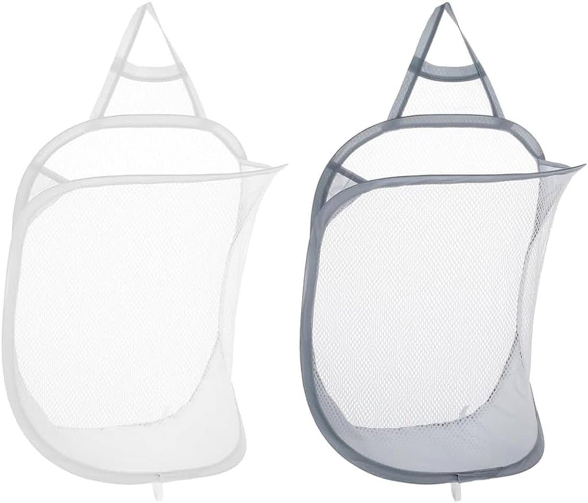 Hanging Wasmanden Set van 2, Opvouwbare Manden voor Vuile Kleding, Ideaal voor Thuis, Kamperen en Hotels, Ruimtebesparend en Lichtgewicht Mesh Ontwerp