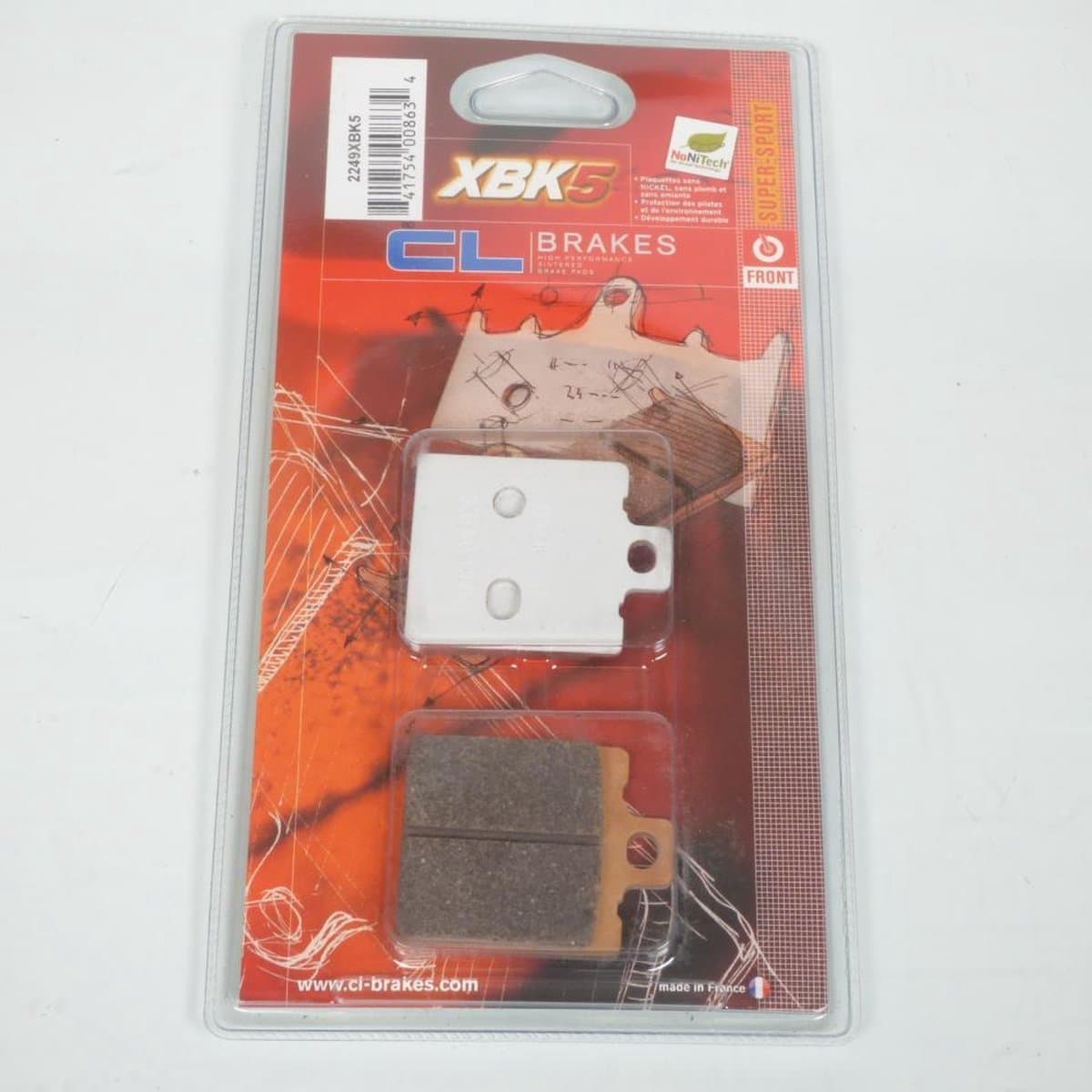 Plaquette de frein CL BRAKES pour Moto Beta 50 KR 1986 à 2020 2249 A3+ Neuf