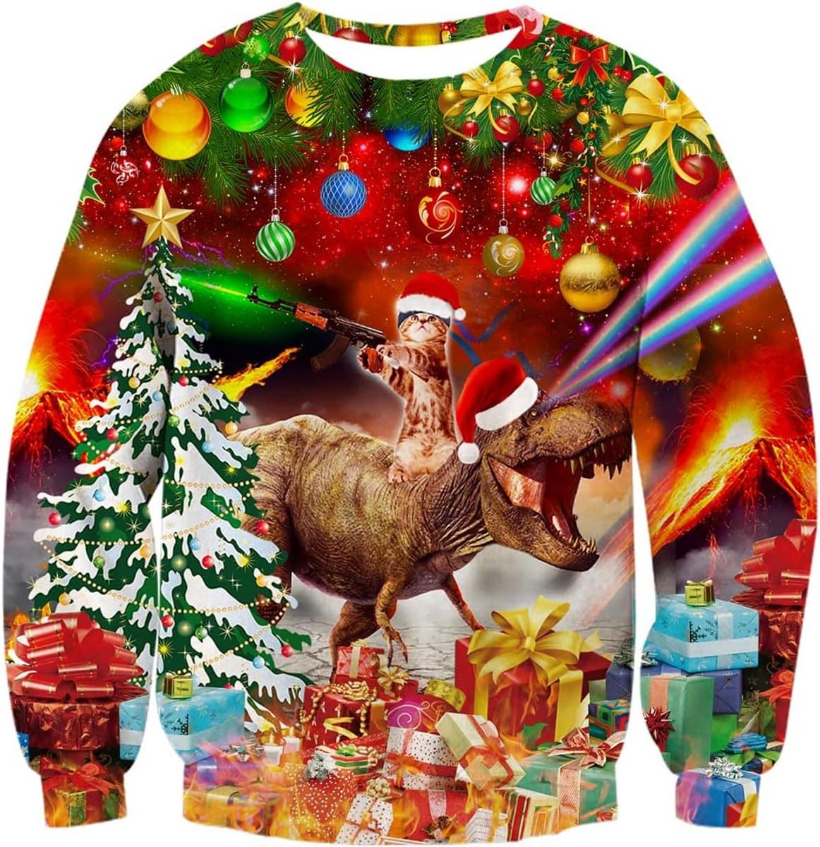 Grappige 3D Kersttrui met Print - Leuke Pullover voor Dames en Heren
