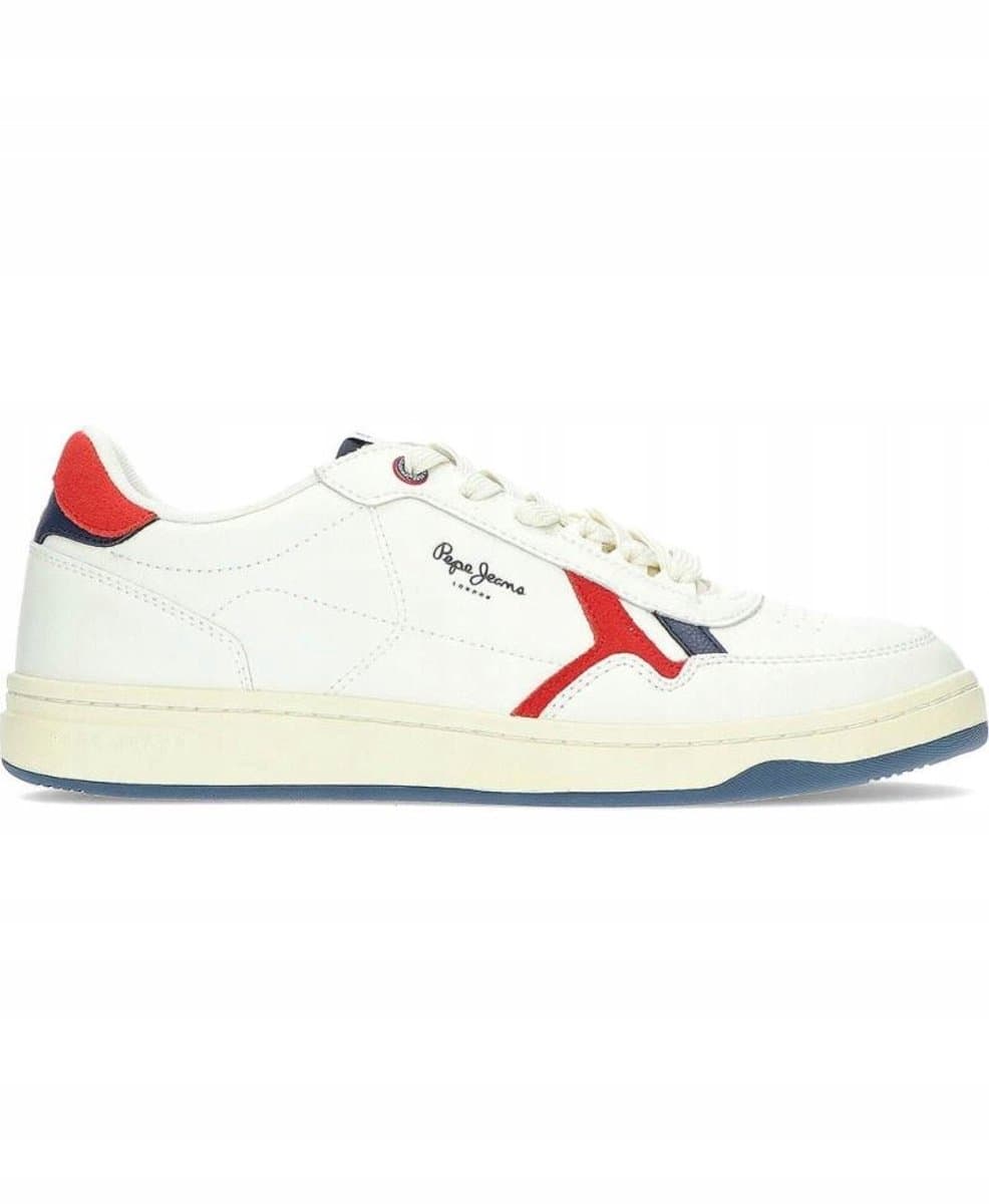 Pepe Jeans - Witte Sportschoenen - Heren - Leer - EU40