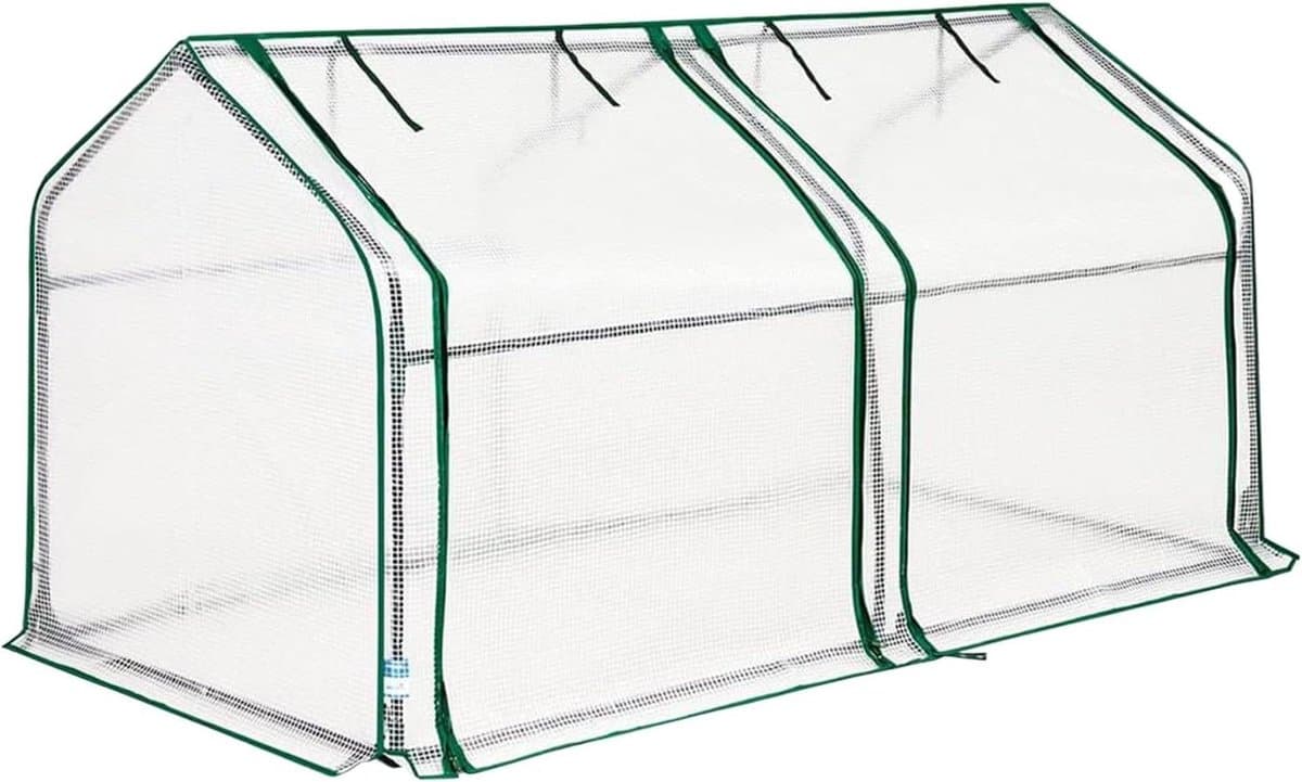 Kleine Broeikas - Mini Kas Kamerplanten - Groenten Kweken - Weerbestendig Frame - 90 x 10 x 9 cm - Transparant