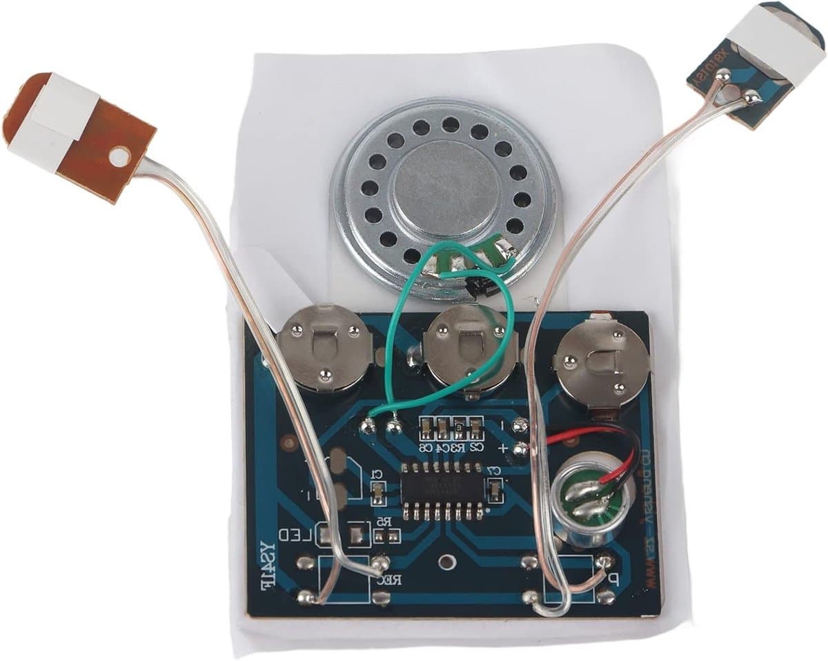 Recordable Music Sound Voice Module Chip 0.5W met Knop Batterij Speaker voor Creatieve Geschenken, DIY Kaarten en Taartdozen met Dubbele Toetsbesturing