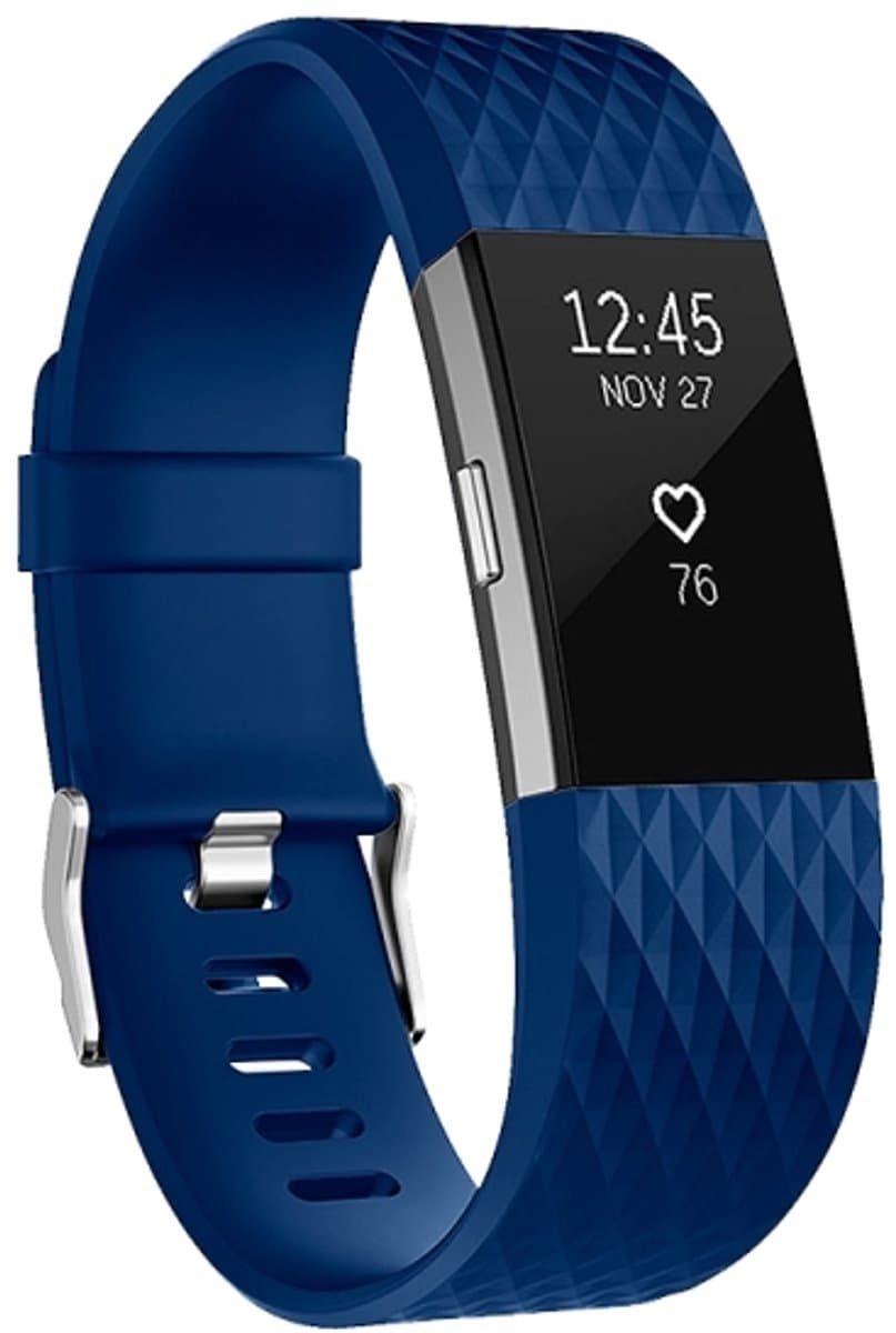 Diamond Pattern verstelbare sport-polsband voor FITBIT Charge 2, maat: S, 10,5 x 8,5 cm (blauw)