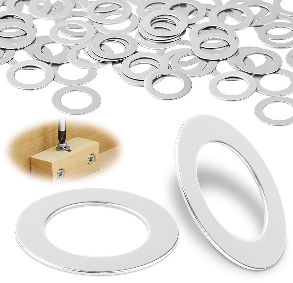 60 stuks sluitringen M4 moerringen roestvrij staal A2 V2A platte sluitring M4x7x0,3 mm DIN988 carrosserieringen pasringen voor moeren bouten schroeven draadstaaf