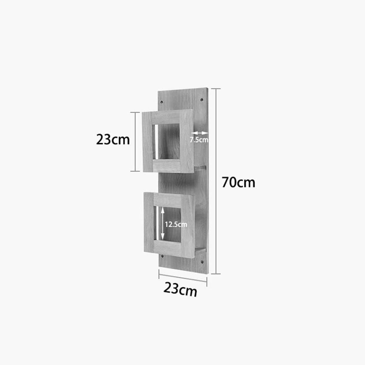 Drijvende Plankeenheid - Woonkamer Boekenplank - Massief Houten Frame Multifunctionele Planken 2/3 Verdieping - Zeer Geschikt Voor Kantoor, Woonkamer, Keuken, Badkamer