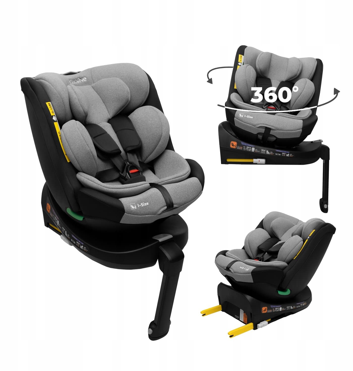 KidsZone Autostoel 0-36kg Isofix I-Size 360° Draaibaar