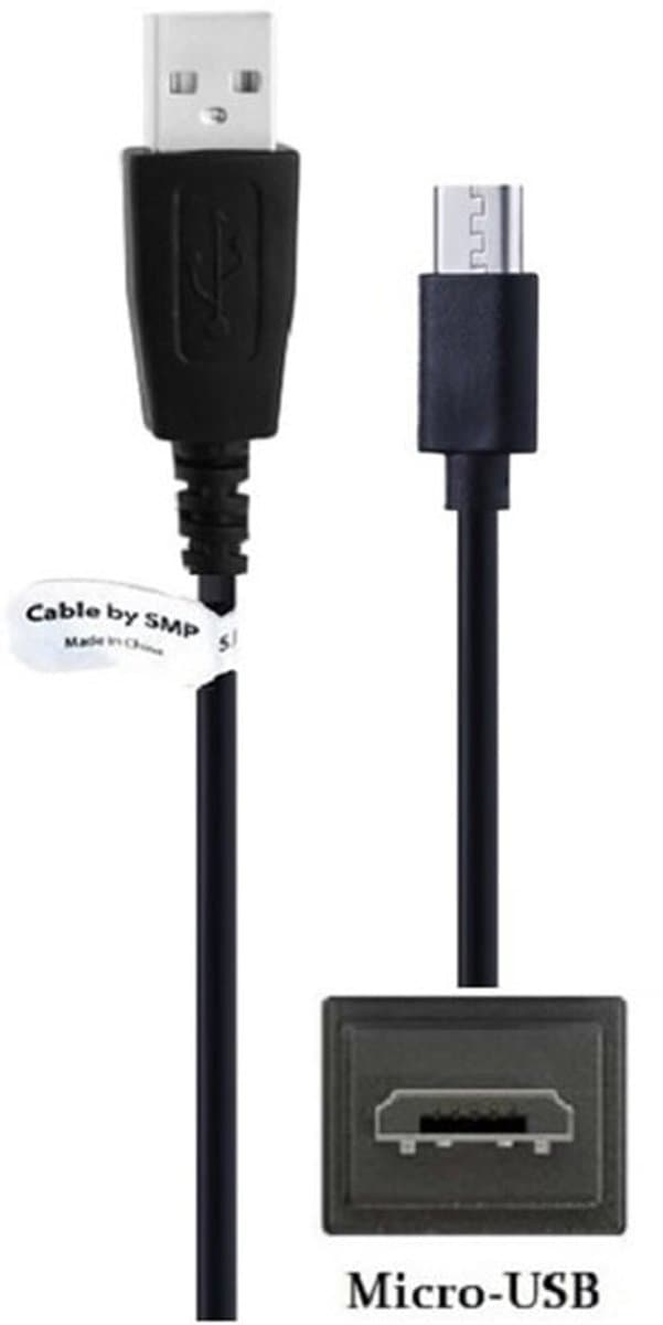 OneOne 1,0m Micro USB kabel. Zwarte laadkabel. Oplaadkabel snoer past op JBL Live 200BT, Live 220BT, Live 400BT, Live 500BT, Live 650BTNC, Pulse 1, Pulse 2, Pulse 3, UA Sport Wireless PIVOT