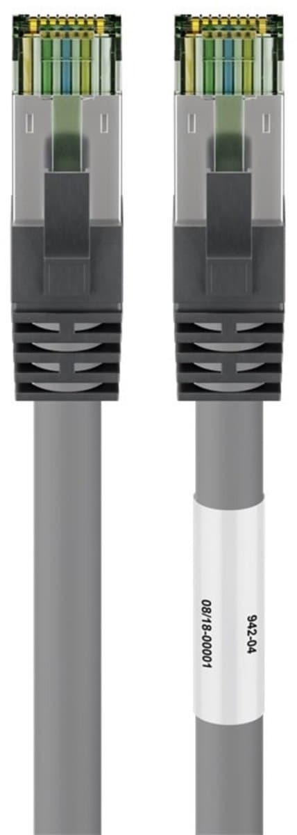 Premium S/FTP CAT8.1 40 Gigabit netwerkkabel / grijs - LSZH - 1 meter