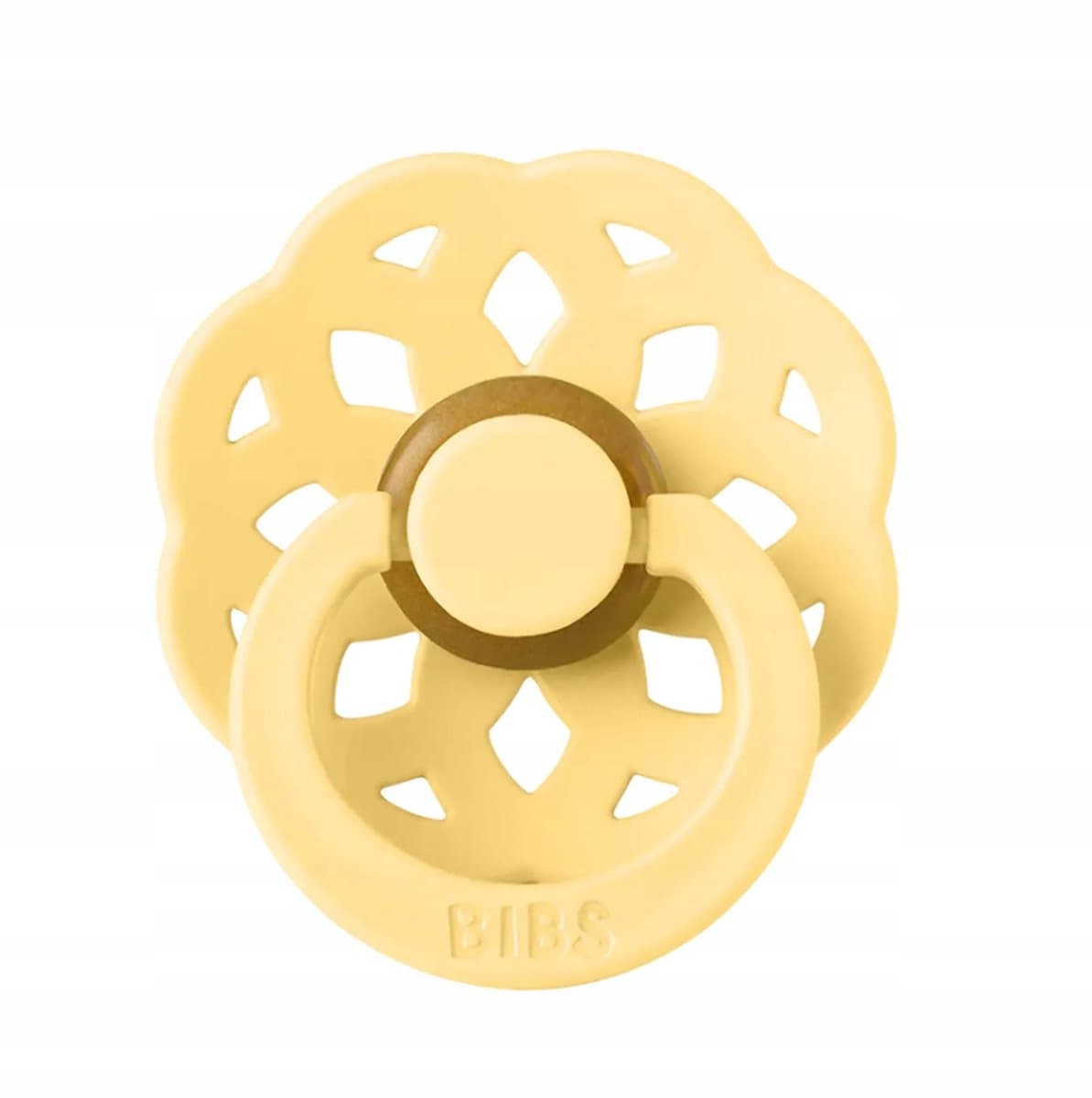BIBS Boheme Pale Butter M - Natuurlijke Kalmerende Speen (6m+)