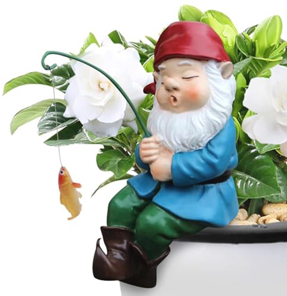 Kabouter Standbeeld voor Tuin en Aquarium - Vissen Tuindecoratie