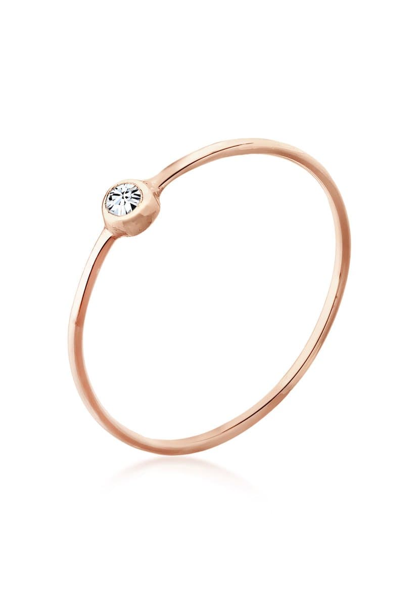 Elli - Ring - Dames Eenzaam met Kristal in 925 Sterling Zilver - Dames