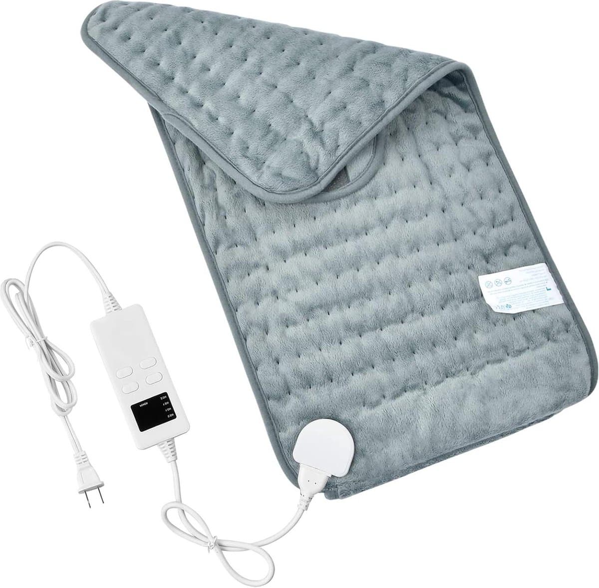 Verwarmingskussen met automatische uitschakeling - snelle verwarmingstechnologie - 6 temperatuurniveaus - oververhittingsbeveiliging - 4 soorten timer - veilig - 40 x 76 cm