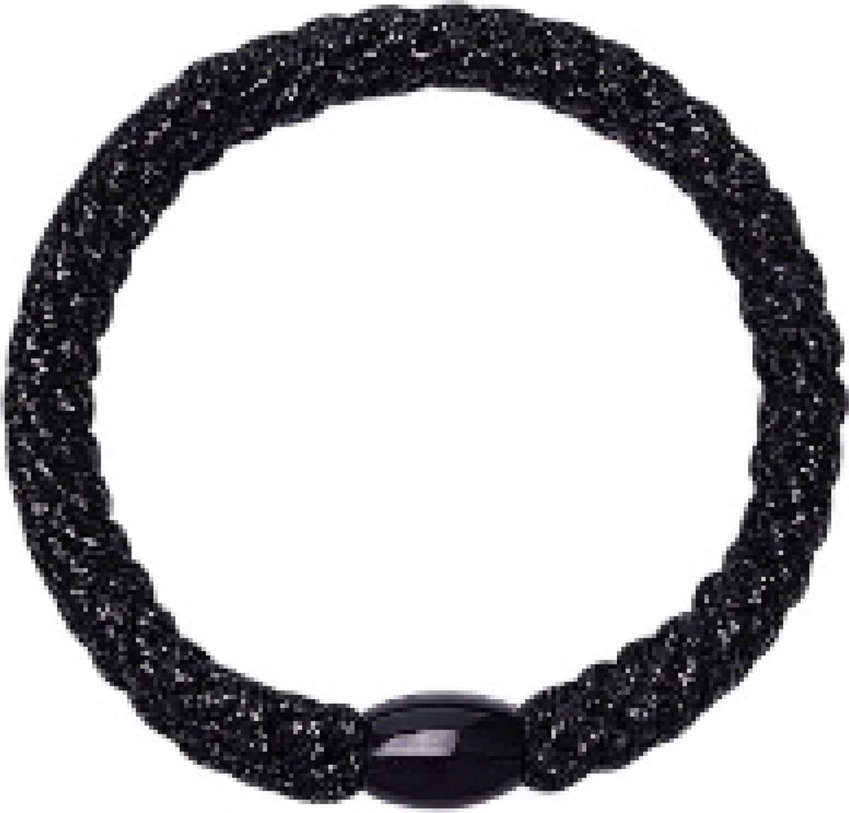 Hidzo Haarelastiekje - Elastiek & armband - Zwart glitter