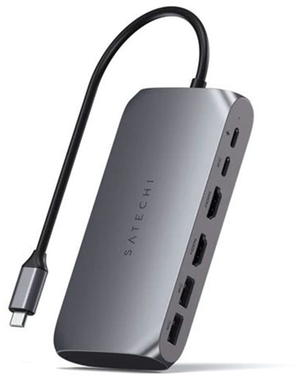 Satechi USB-C Multimedia Adapter M1 - geschikt voor MacBook M1 & M2 - Grijs