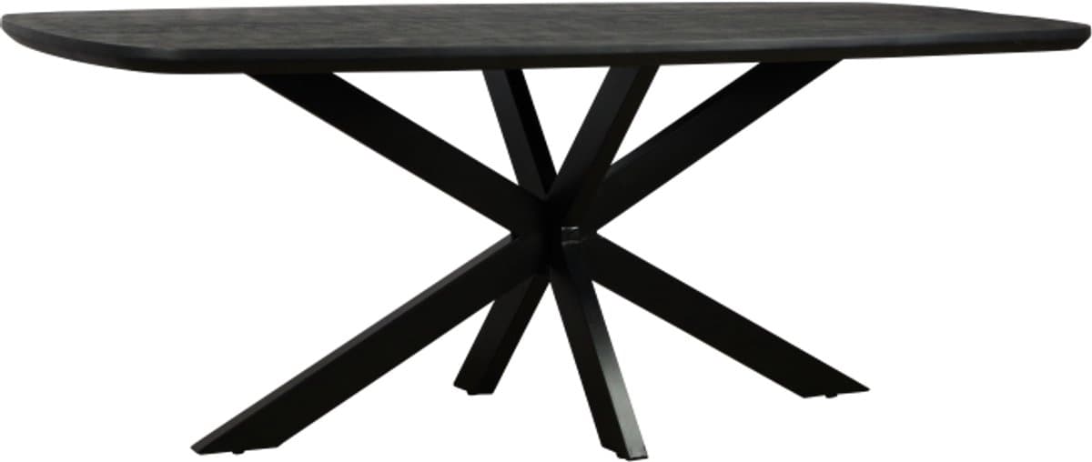 Eettafel Colorado Deens ovaal mangohout 280x110 cm - zwart