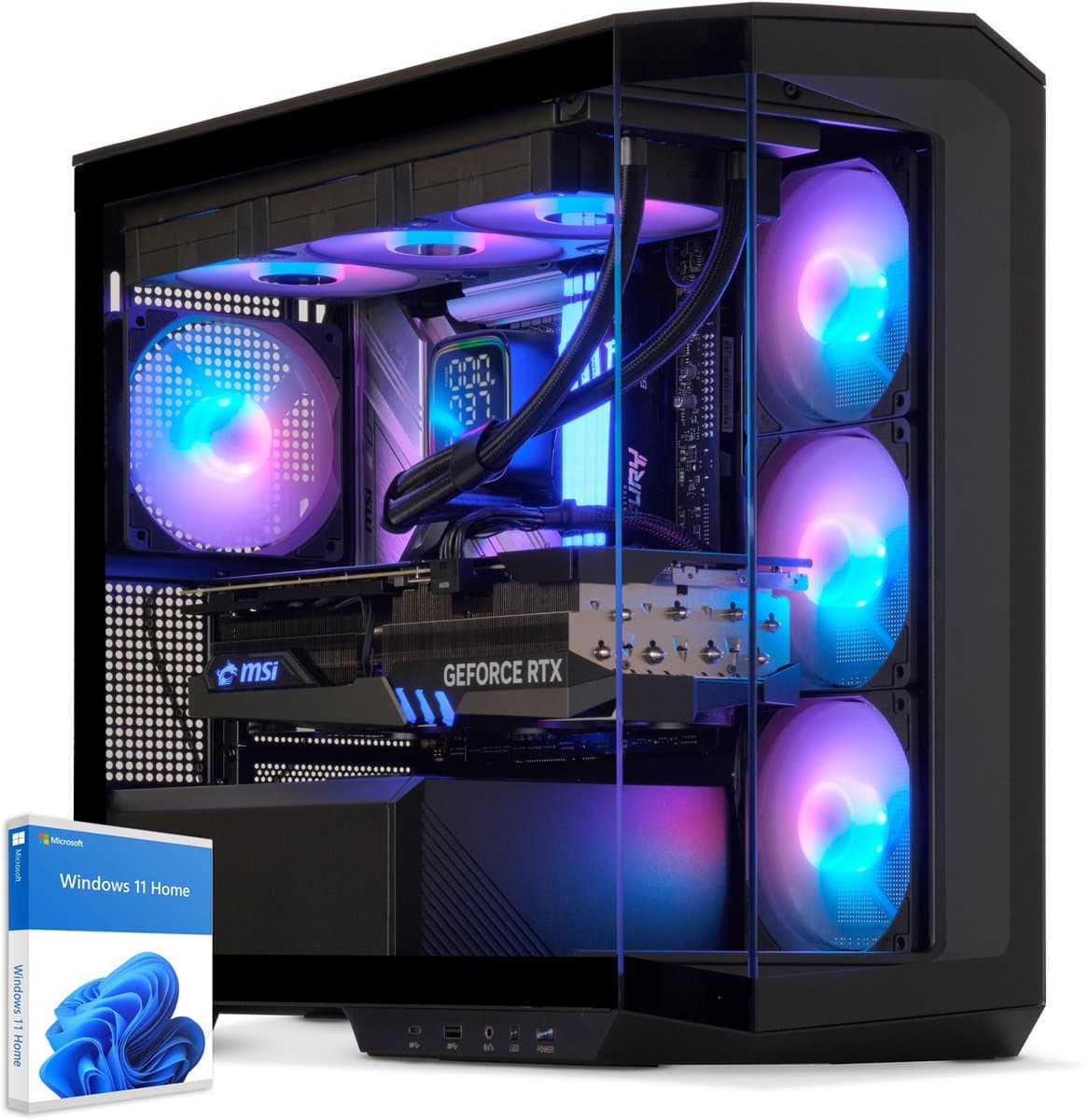 Sedatech Advanced Gaming PC Waterkoeling Large Vision • AMD Ryzen 5 7600X 6x 4.7GHz • Radeon RX 9070XT • 32Gb DDR5 • 2Tb SSD M.2 • WiFi • Bluetooth, USB C • Windows 11 • Desktop computer
