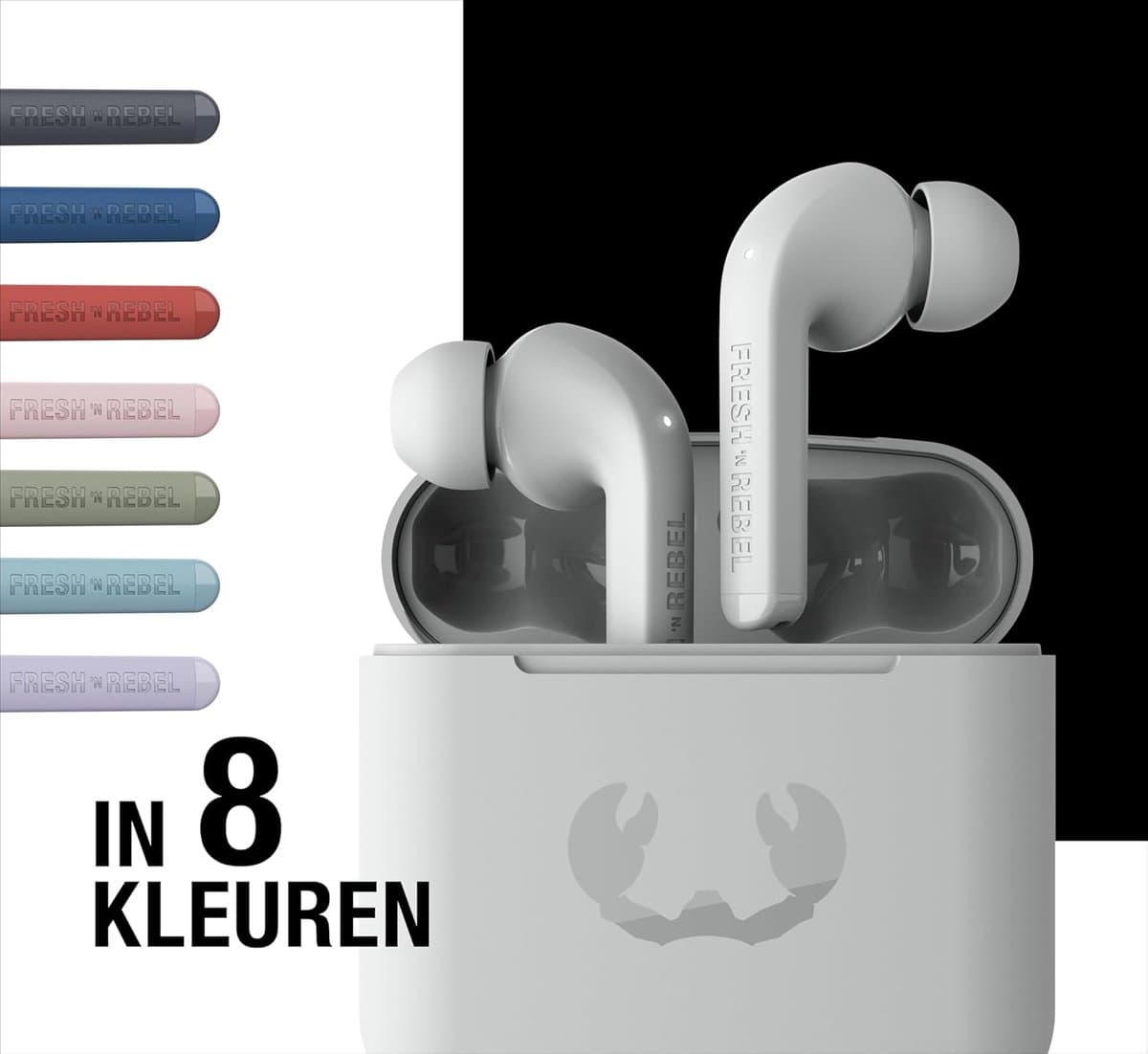 Draadloze Oordopjes - In-Ear Koptelefoon - Muziek Luisteren - Dubbele Connectiviteit - 30 Uur Speeltijd - IJsgrijs