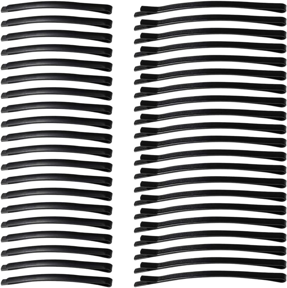 40 Stuks Zwarte Jumbo Haarspelden - Antislip Lange Metalen Haarclips voor Bruiloften en Dagelijks Gebruik, Geschikt voor Alle Haartypes