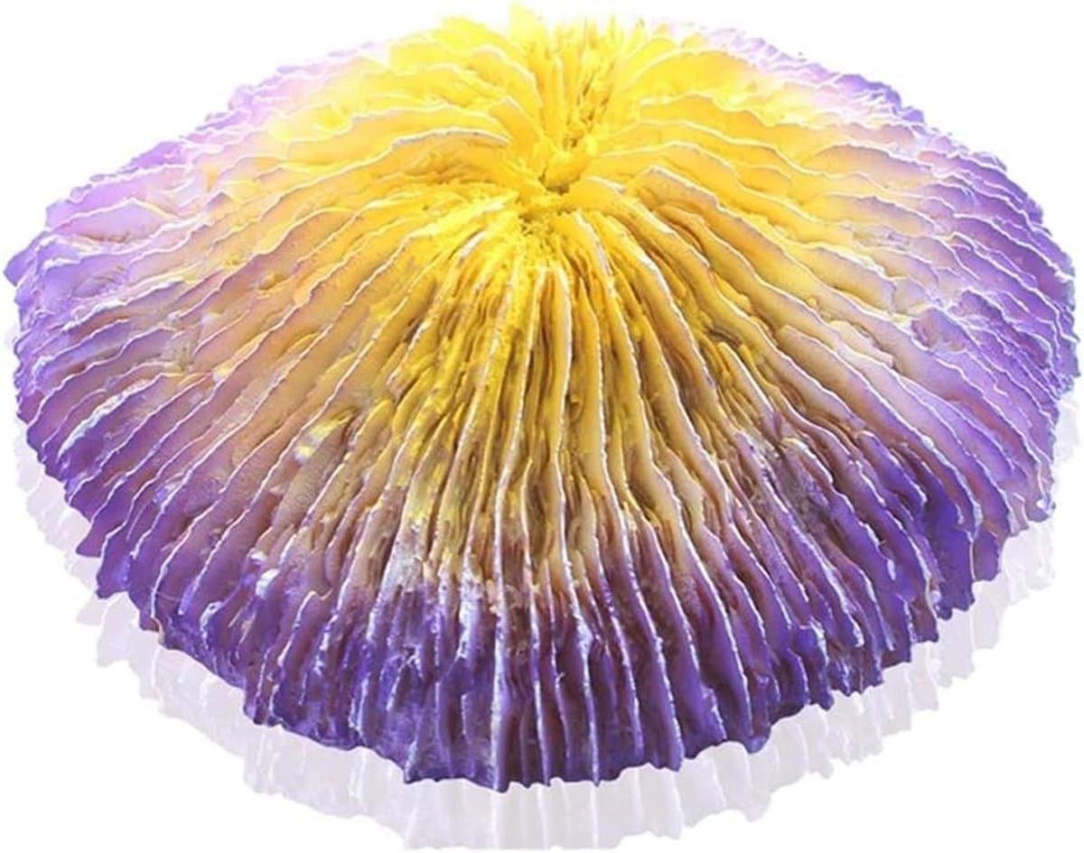 Aquarium Decoratie - Kunstkoraal Ornament - Natuurlijke Leefomgeving - Vlakke Stabiele Bodem - Diverse Maten - Koraal Kleuren